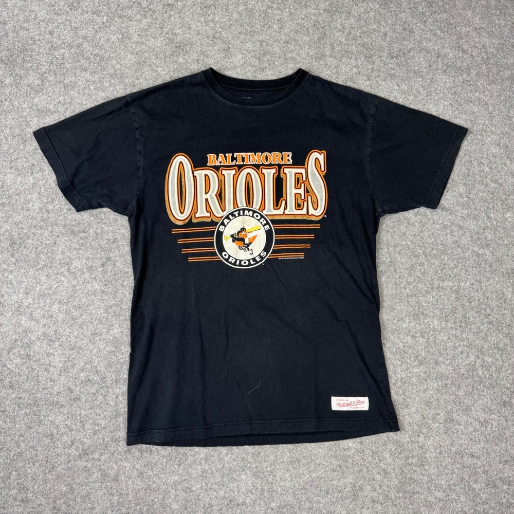 Mitchell & Ness Baltimore Orioles T-Shirt Mens Large Black MLB Graphic Tee